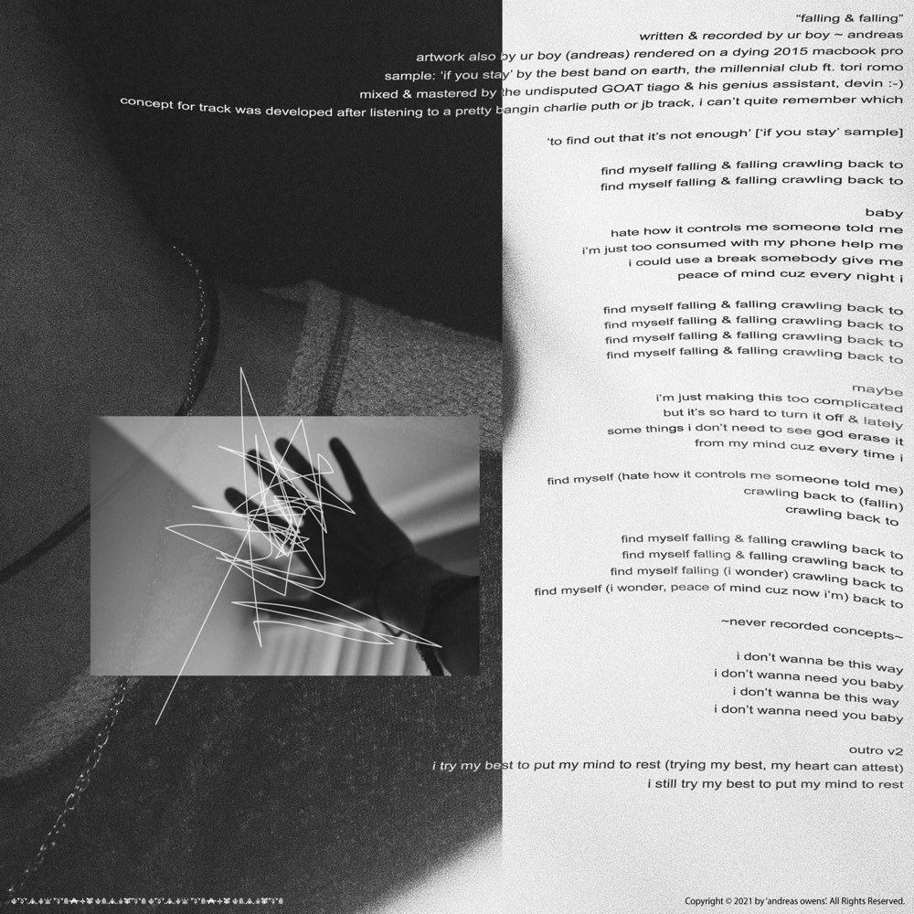 Read more about the article andreas owens Reflects on Social Media Addiction With “falling & falling”