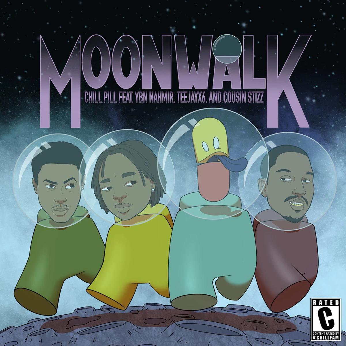 Chill Pill Calls On Cousin Stizz, YBN Nahmir, & Teejayx6 For “Moonwalk”